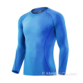 100% T-shirt de fitness pour hommes personnalisés en polyester 100% respirant